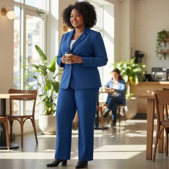 Pendleton Pants - Vintage Pendleton Pants Suit Womens Sz 16 Virgin Wool Teal Blue Career Pleated